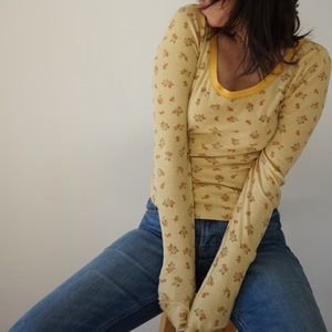 Free People Yellow Thermal